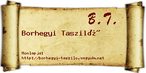 Borhegyi Tasziló névjegykártya
